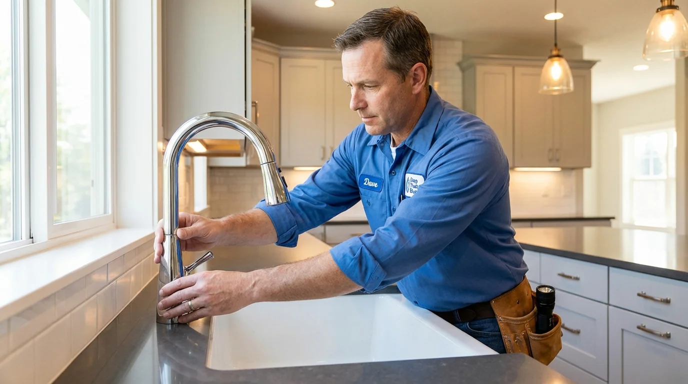 Kitchen faucet installation by Johns Plumbing LLC in Morris Plains